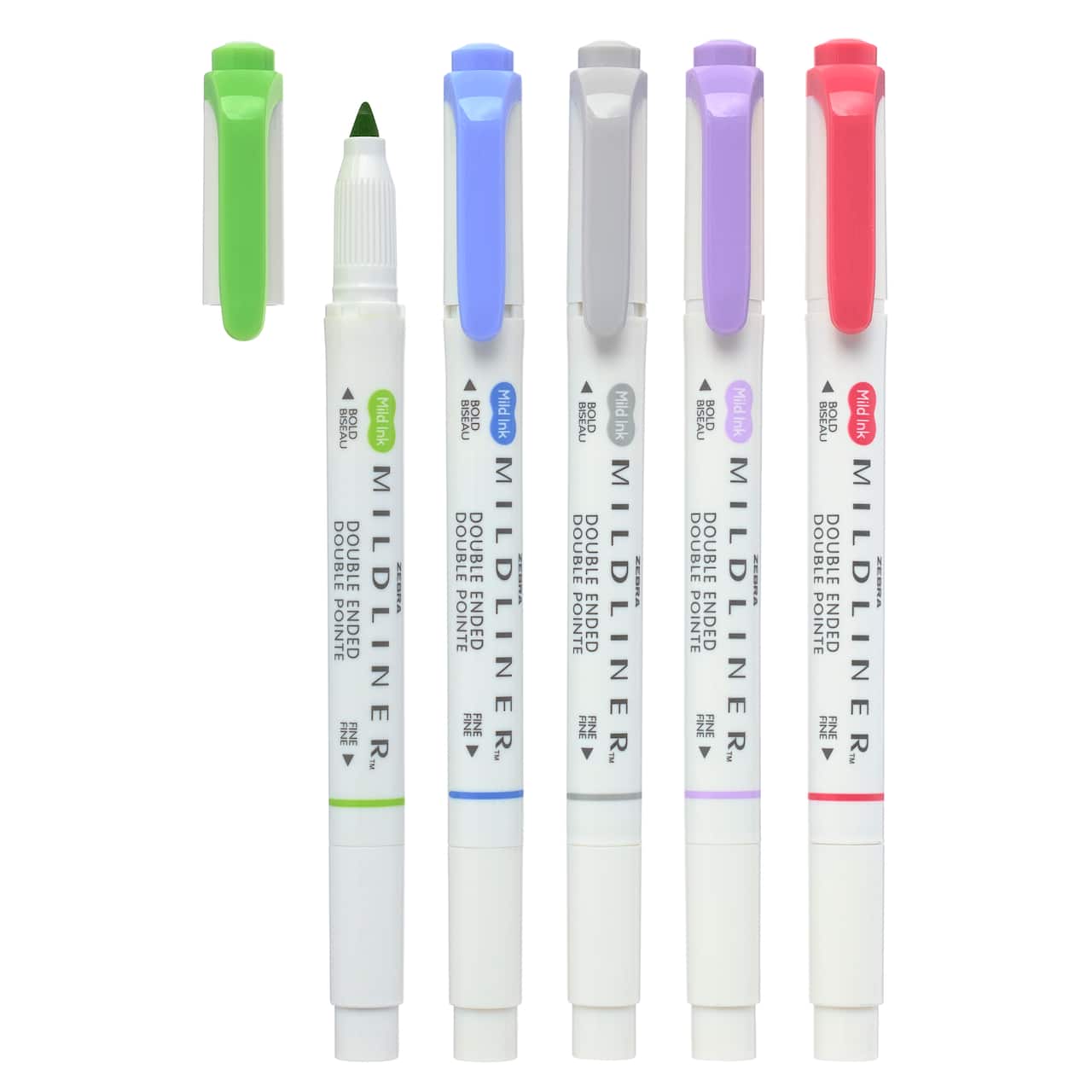 12 Packs: 5 ct. (60 total) Zebra Mildliner™ Double Ended Cool & Refined  Creative Markers